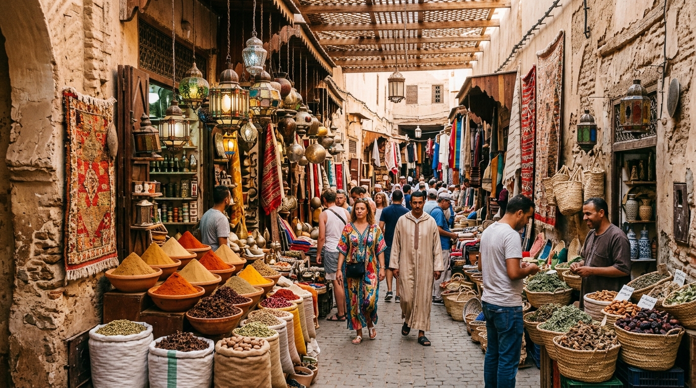 Moroccan souk market