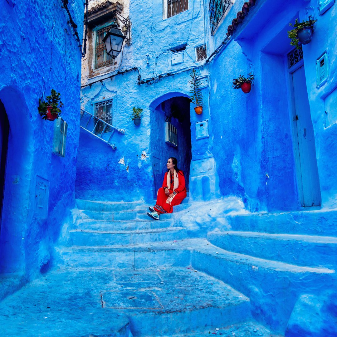 Chefchaouen blue alleyway